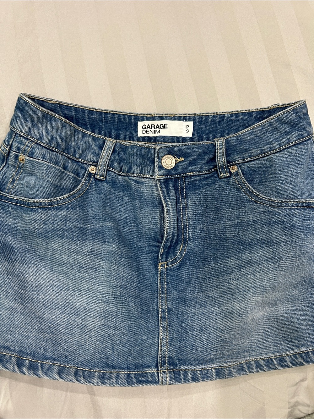 New Garage Denim Mini Skirt Skort Small S